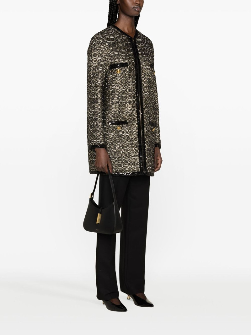 metallic-thread tweed midi coat 3