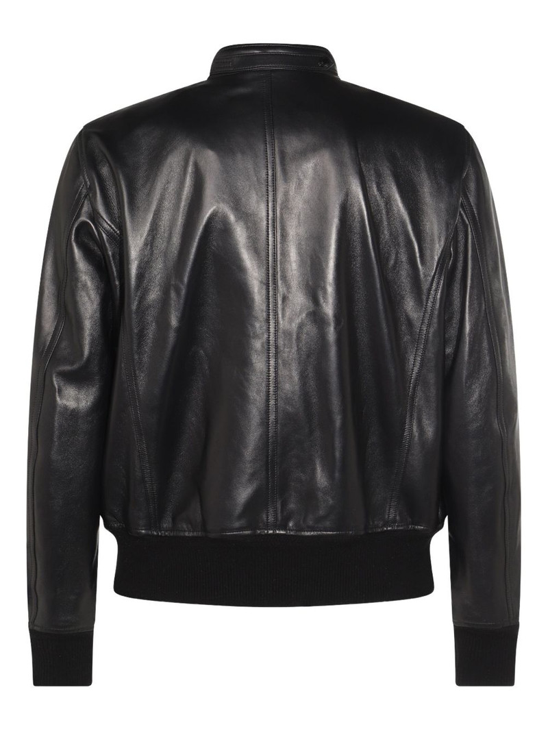 TOM FORD zip-front leather jacket outlook
