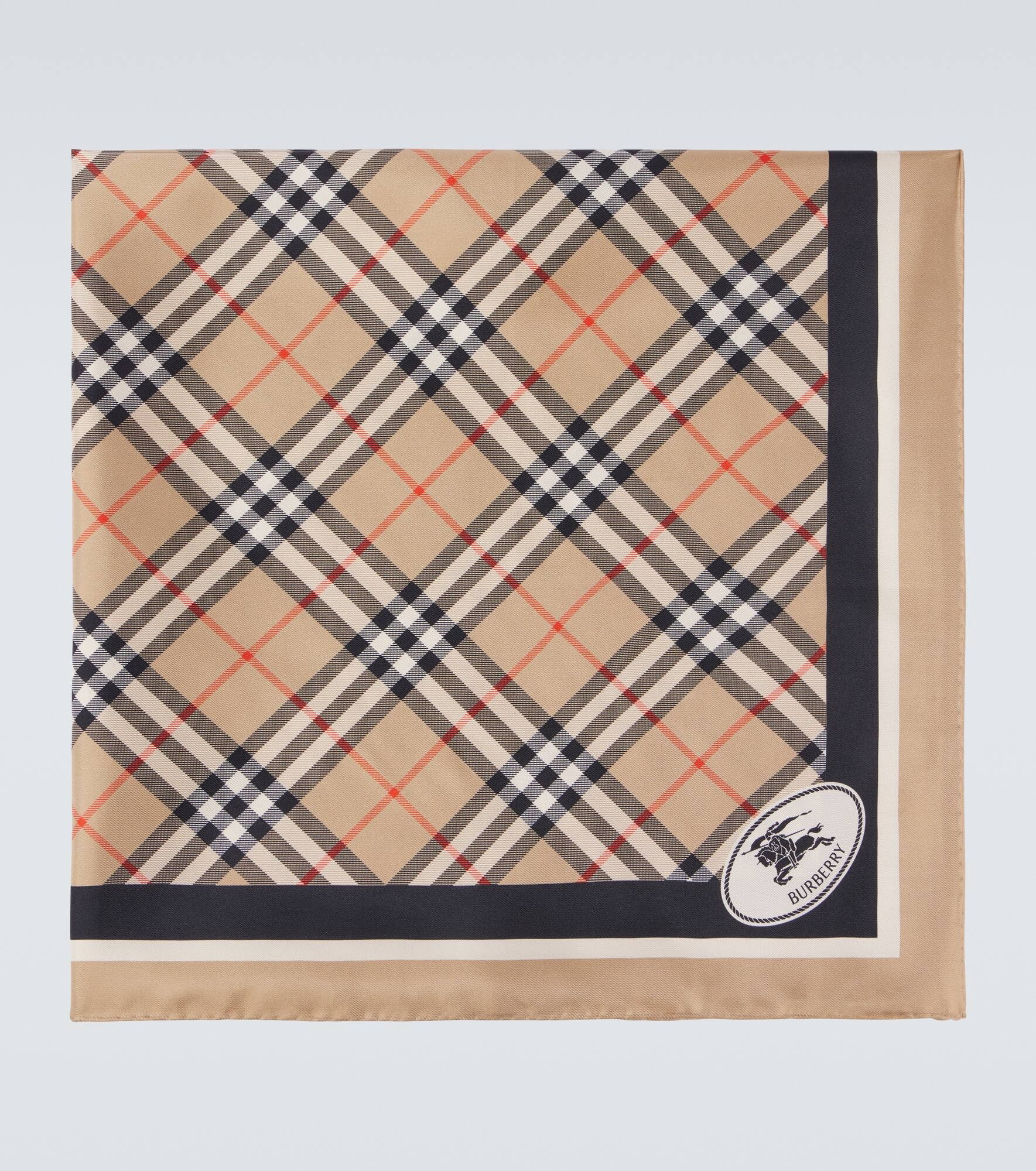 Burberry Check silk twill scarf - 1