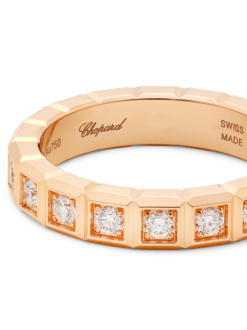 Women's Ice Cube 18K Rose Gold & Diamond Ring - Rose Gold 4