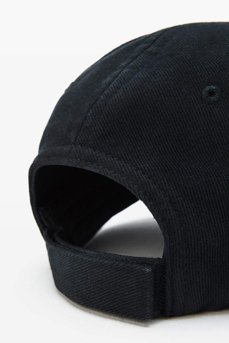 Logo Sticker Cap in Distressed Cotton Twill 5
