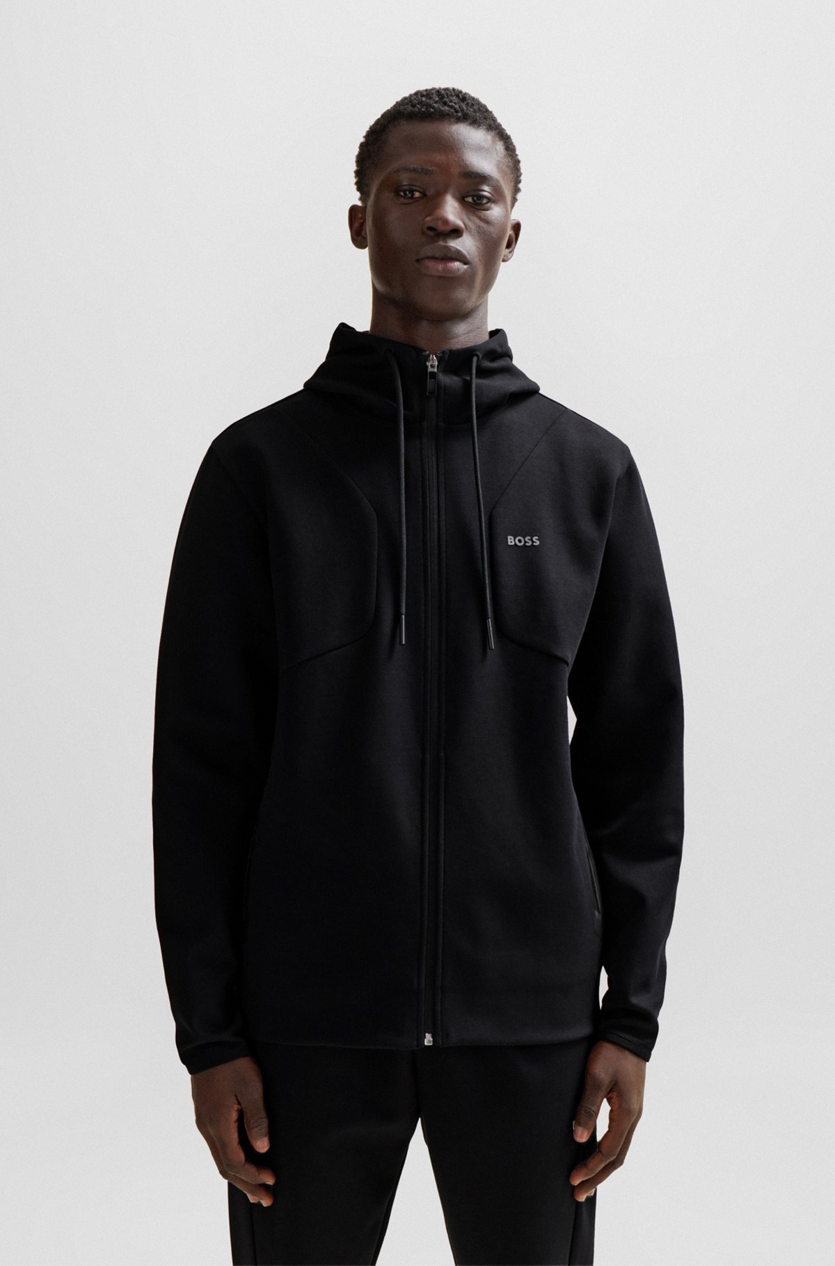 COTTON-BLEND ZIP-UP HOODIE WITH HD LOGO PRINT - 2