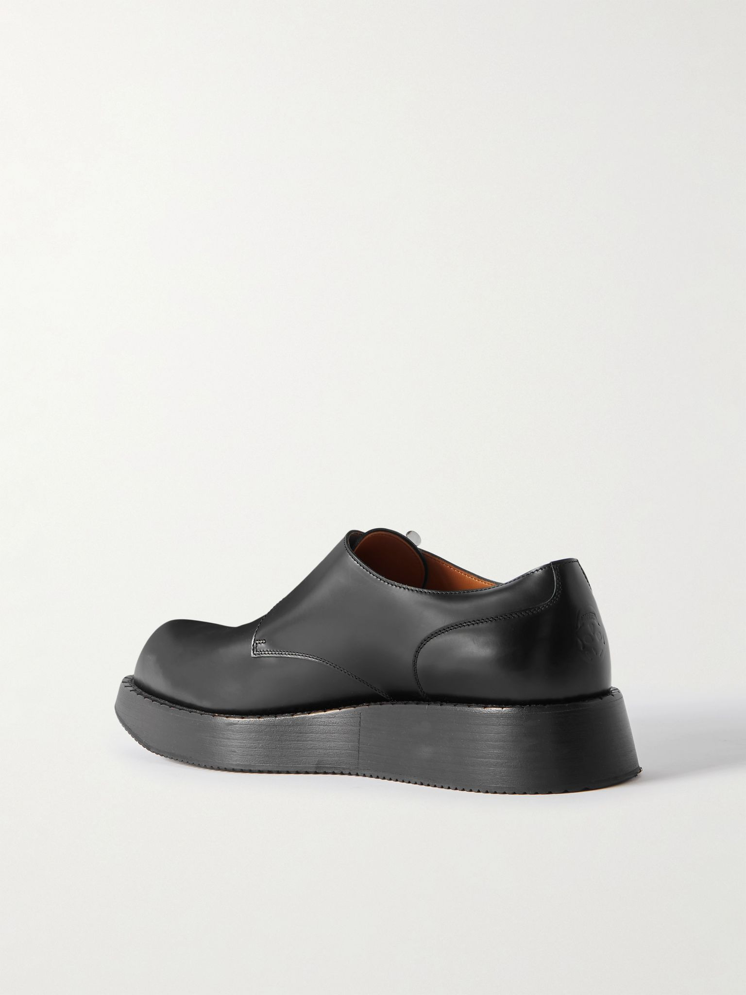 Leather Monk-Strap Brogues Black - 3