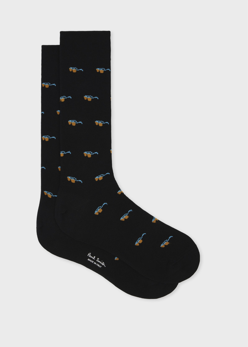 Black 'Sunglasses' Socks 1