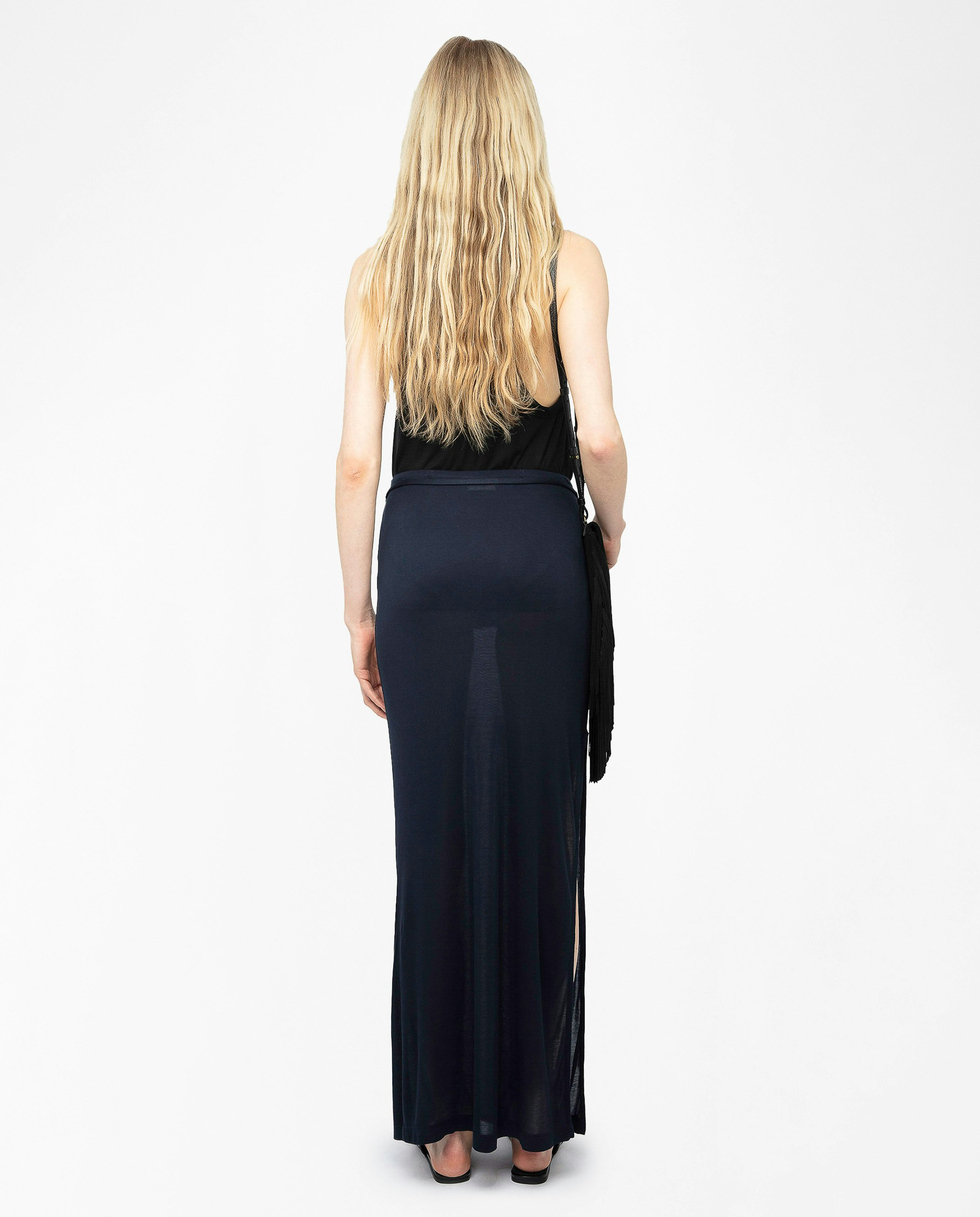 Giada Asymmetric Long Slit Skirt - 3