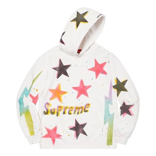 Supreme Gonz Stars Hooded Sweatshirt 'White Red Black Yellow' SUP-SS21-452 - 2