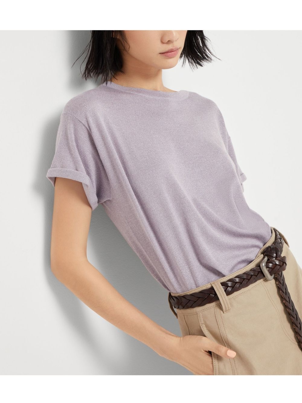 crew-neck knitted top - 6