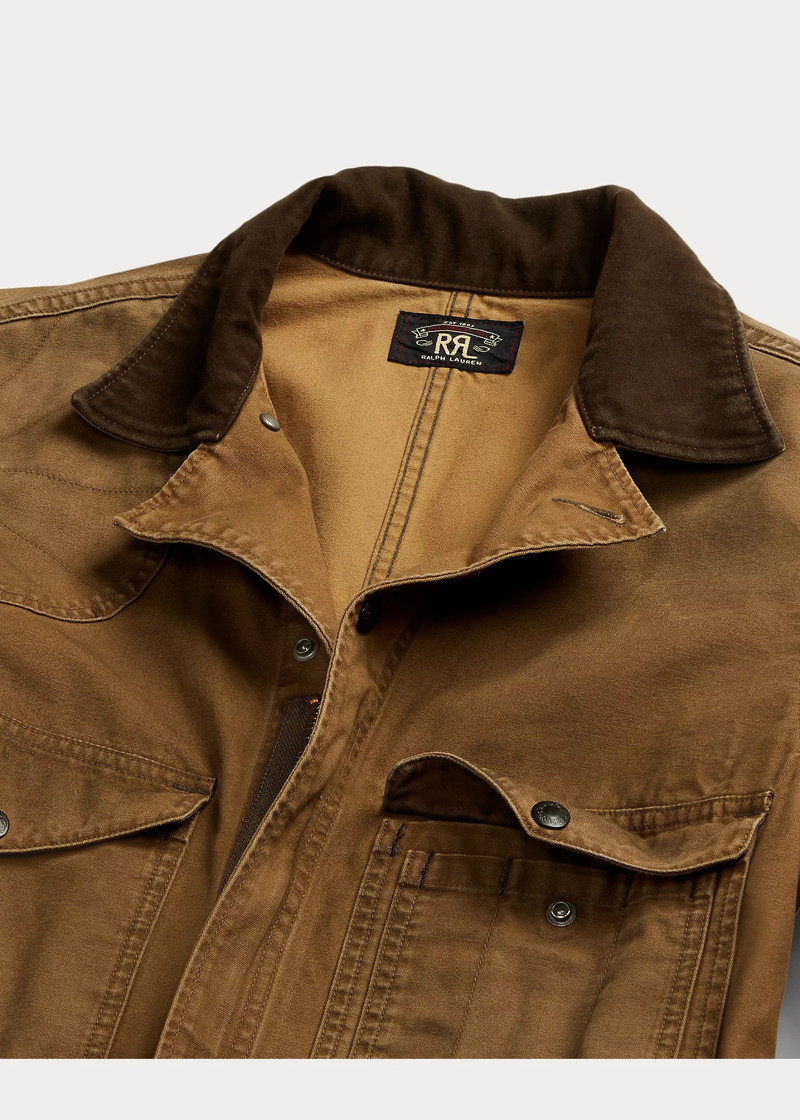 Moleskin-Collar Canvas Coverall 3