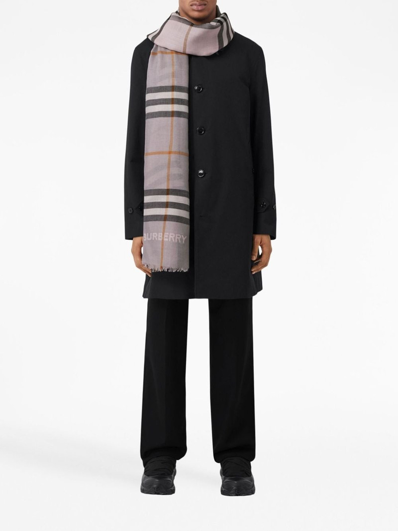 Burberry check-pattern scarf outlook