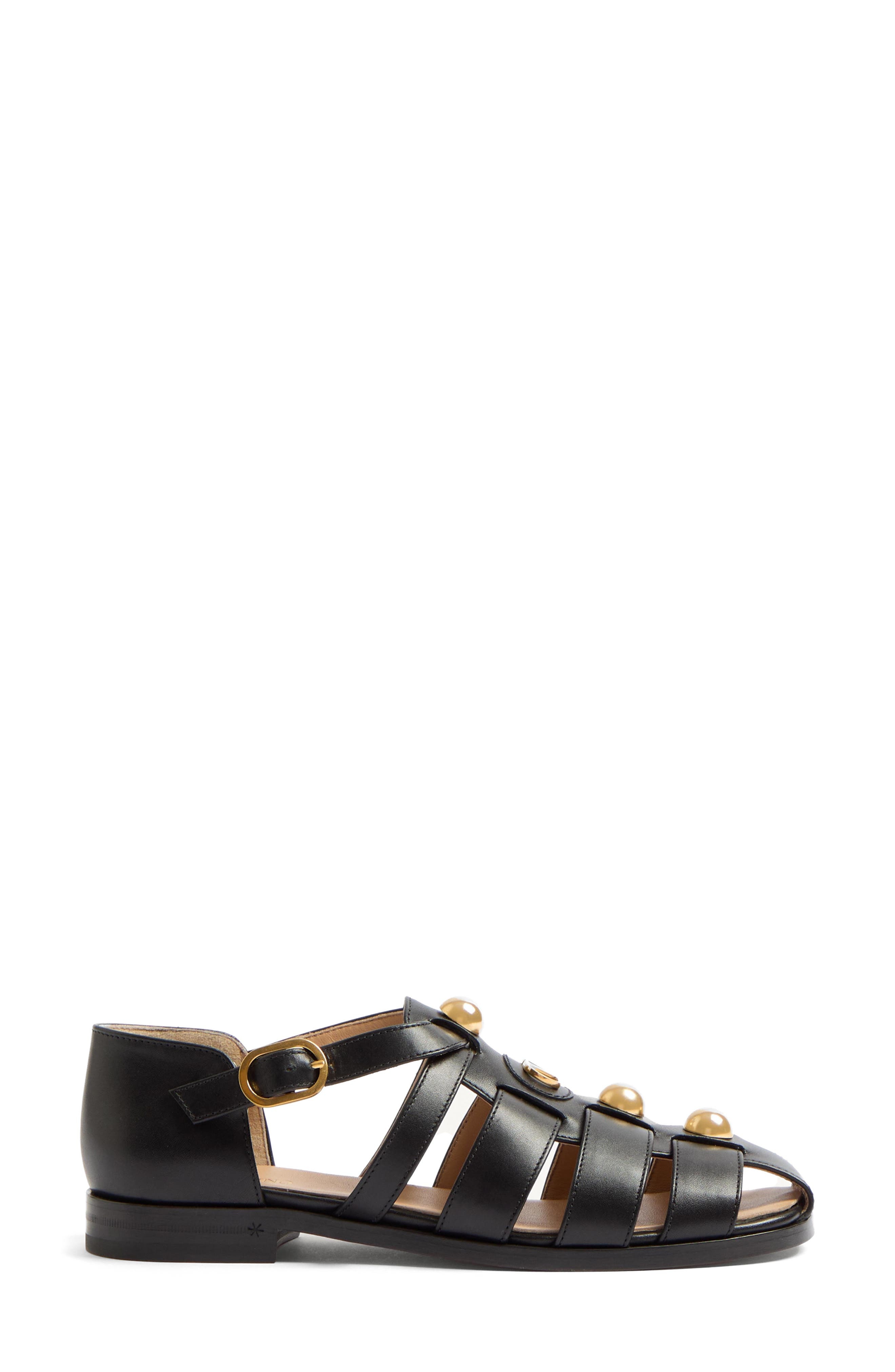 Valentino Garavani VLOGO Fisherman Sandal in Black at Nordstrom - 4