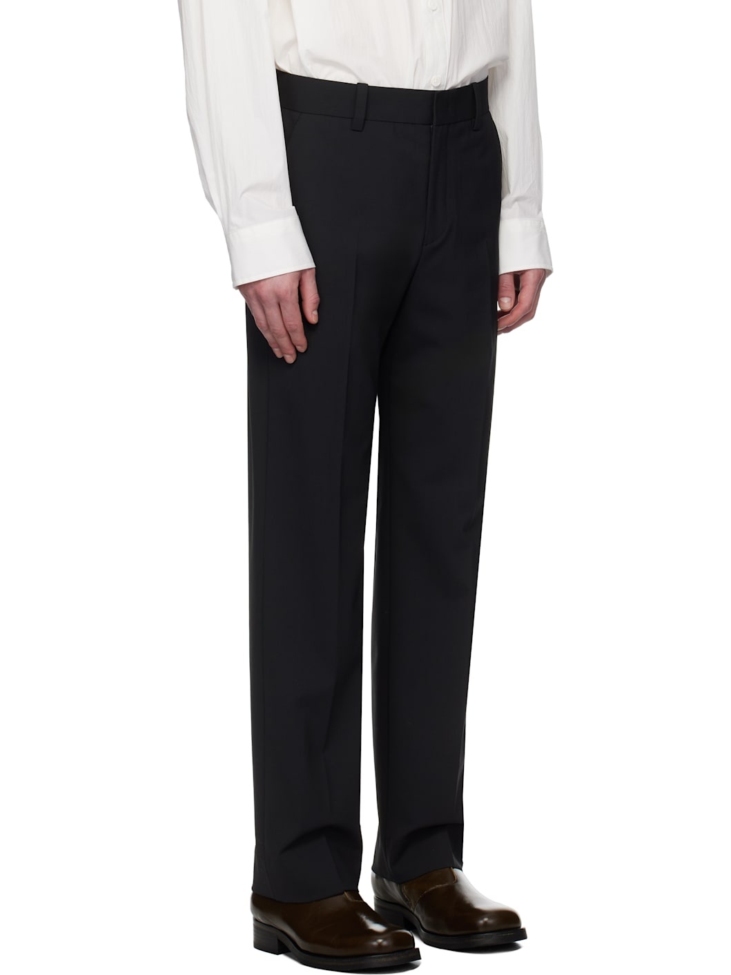 Black Essential Trousers - 2