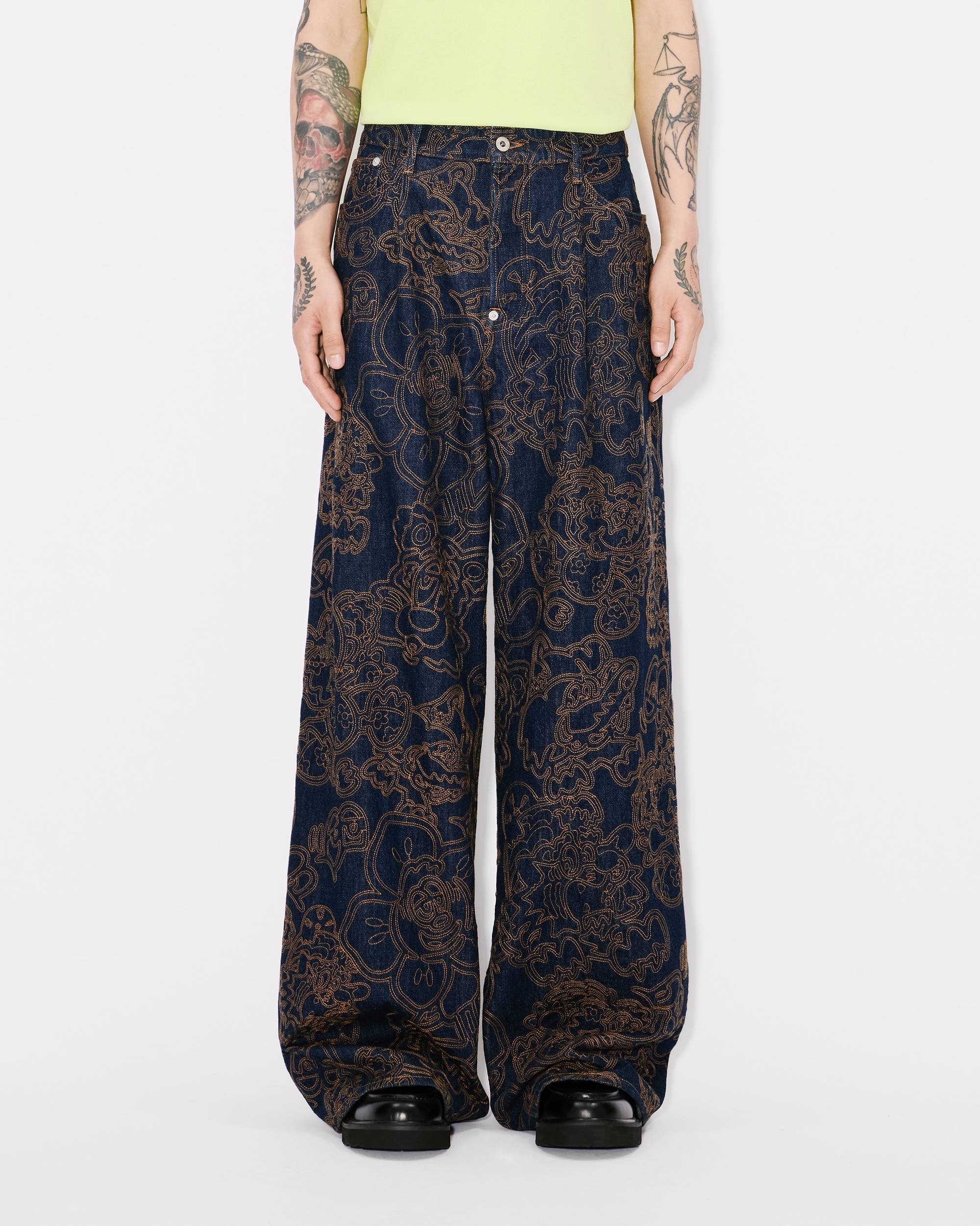 'KENZO by Verdy' embroidered buggy jeans in japanese denim - 3