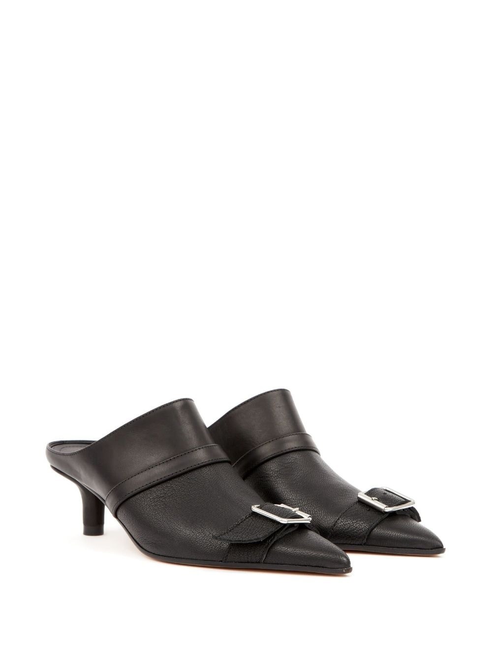 pointed leather mules - 2