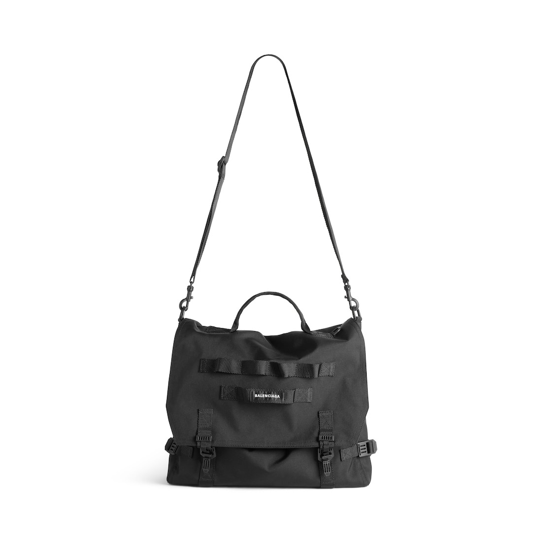 Men's Army Large Messenger Bag in Black - 4