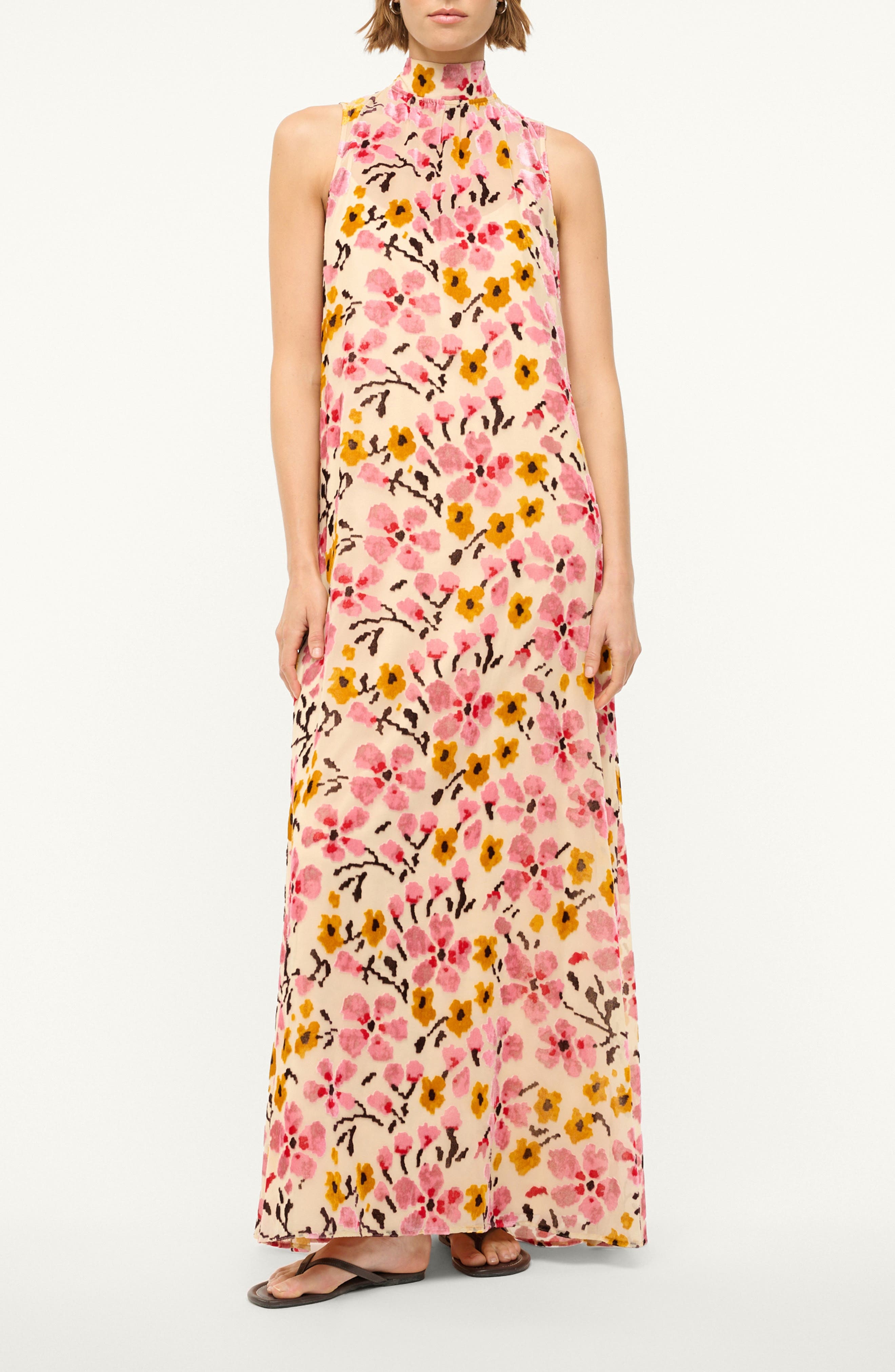 STAUD Albee Floral Sleeveless Maxi Dress in Blossom Floral Tapestry at Nordstrom - 1