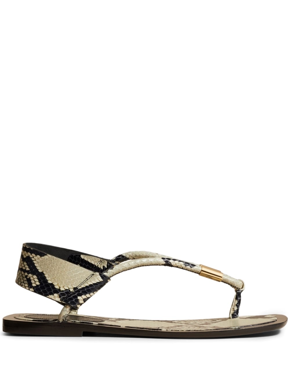 Devoe snakeskin-print flat sandals - 1