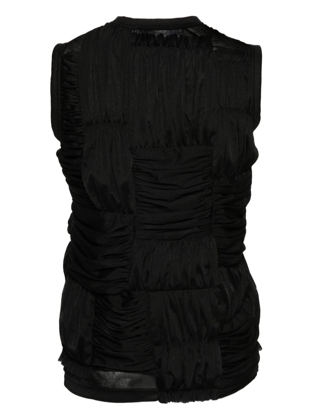 pleat detail sleeveless top - 2