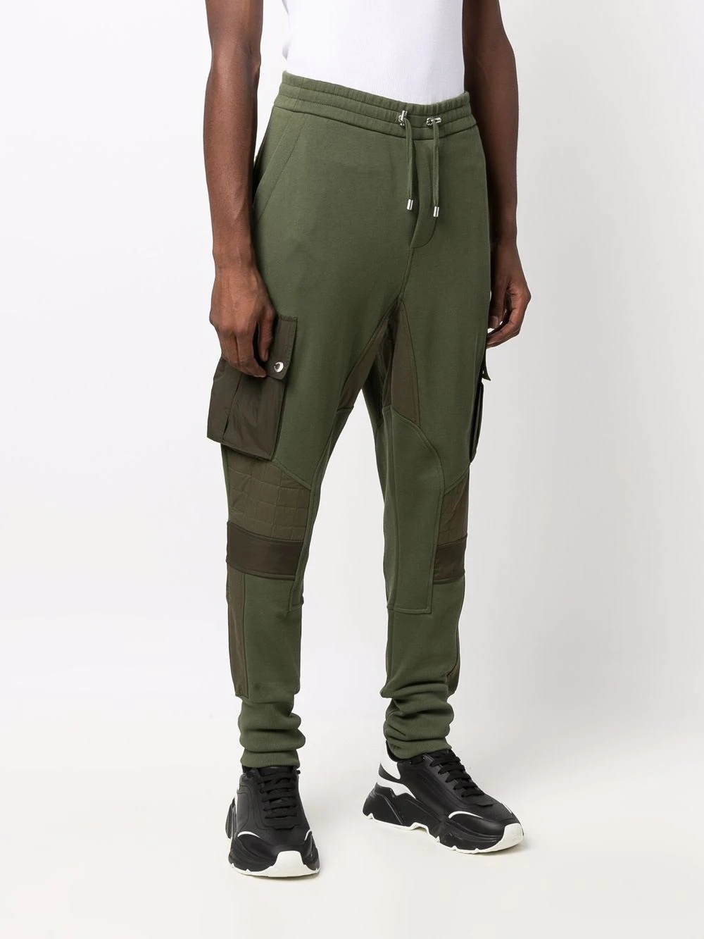 panelled cargo track pants - 3