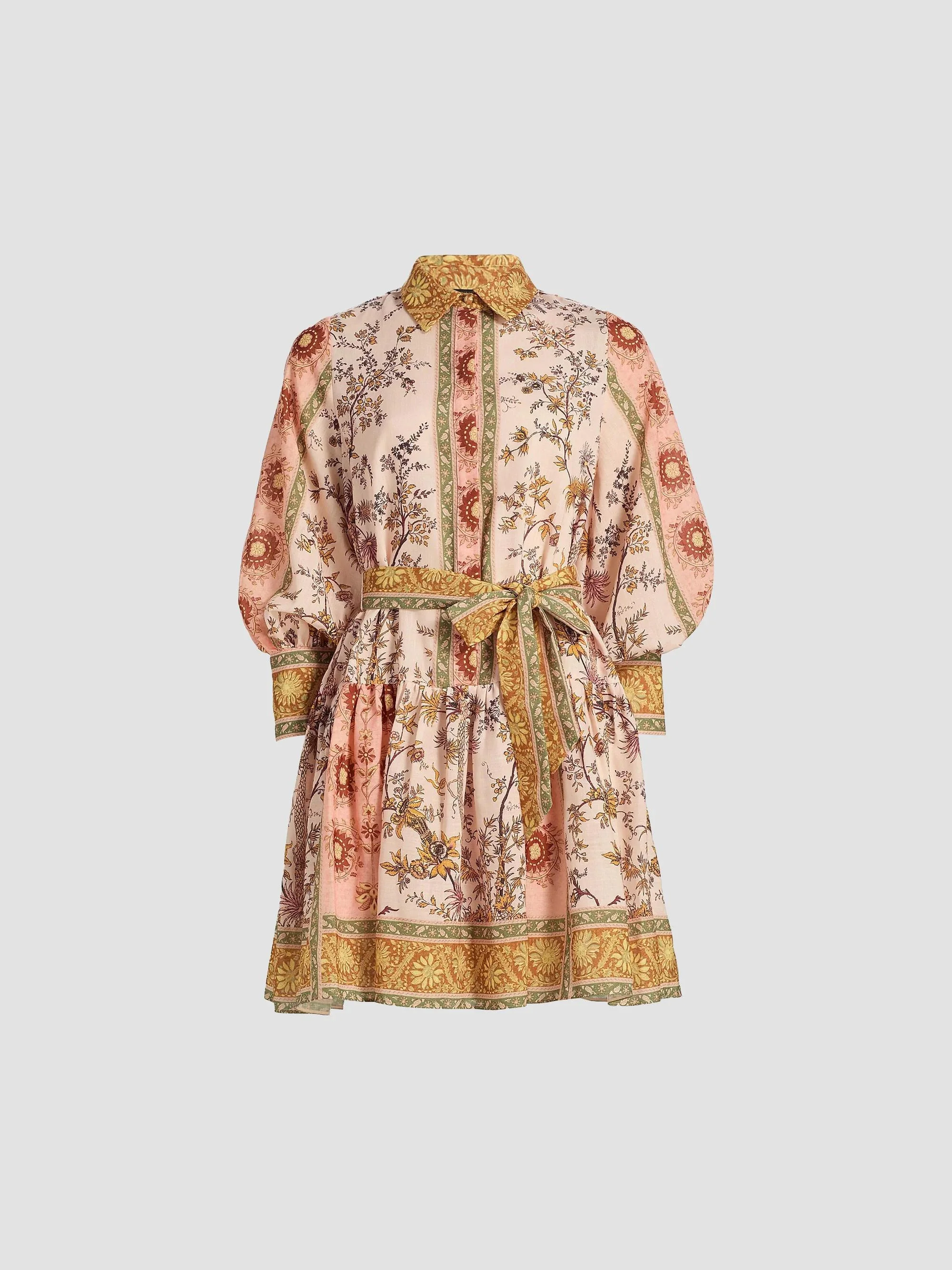 Women's Bailey Printed A-Line Minidress - Honey Multi - 1