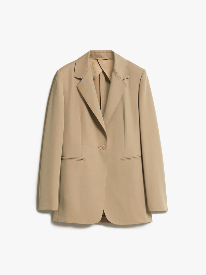 SANDALO Wool and mohair semi-fitted blazer 1