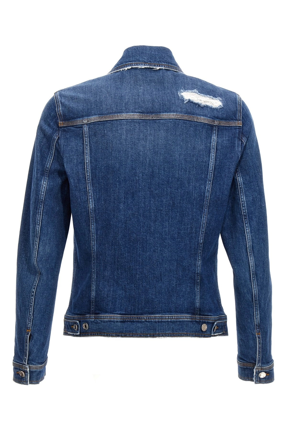 Dolce & Gabbana Men Denim Jacket With Used Effect - 3