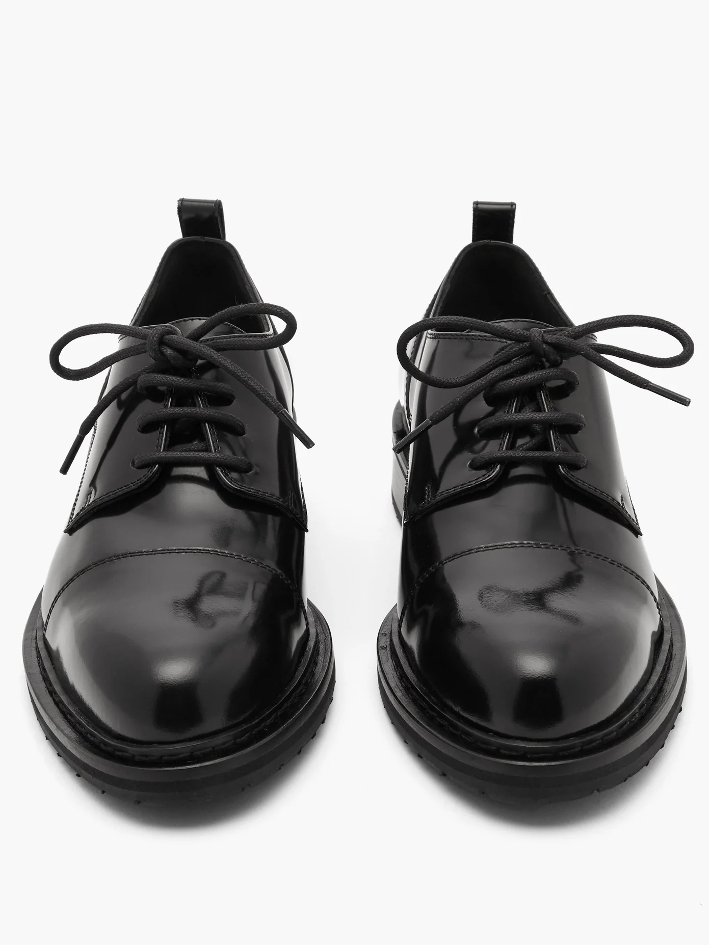 Patent-leather derby shoes - 5