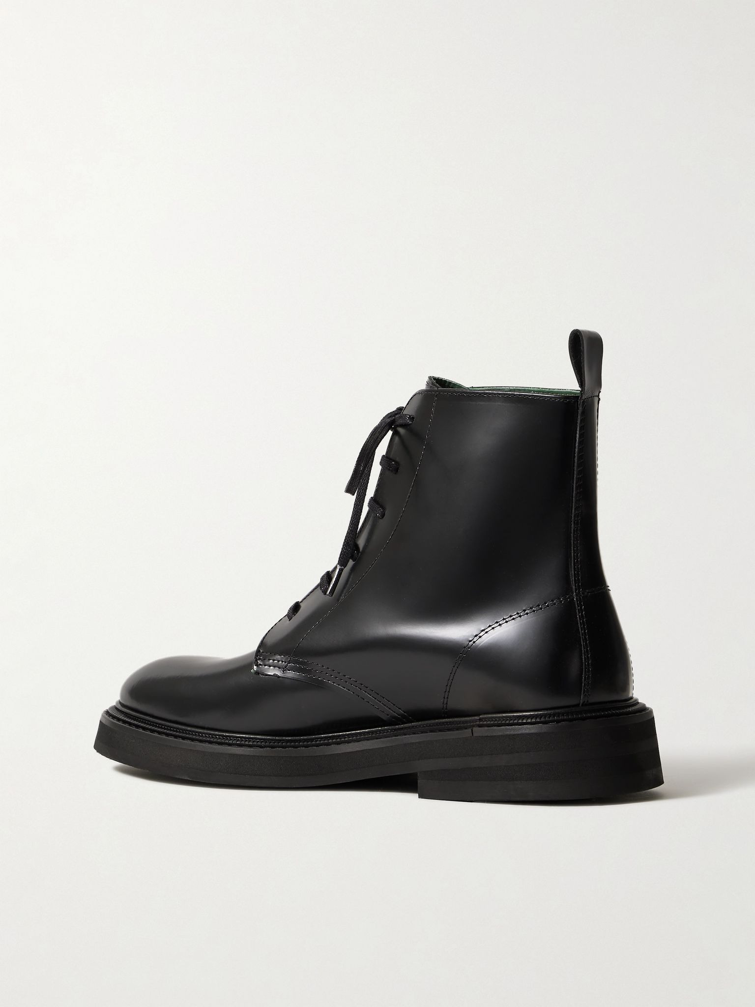 Officer Glossed-Leather Boots Black - 4