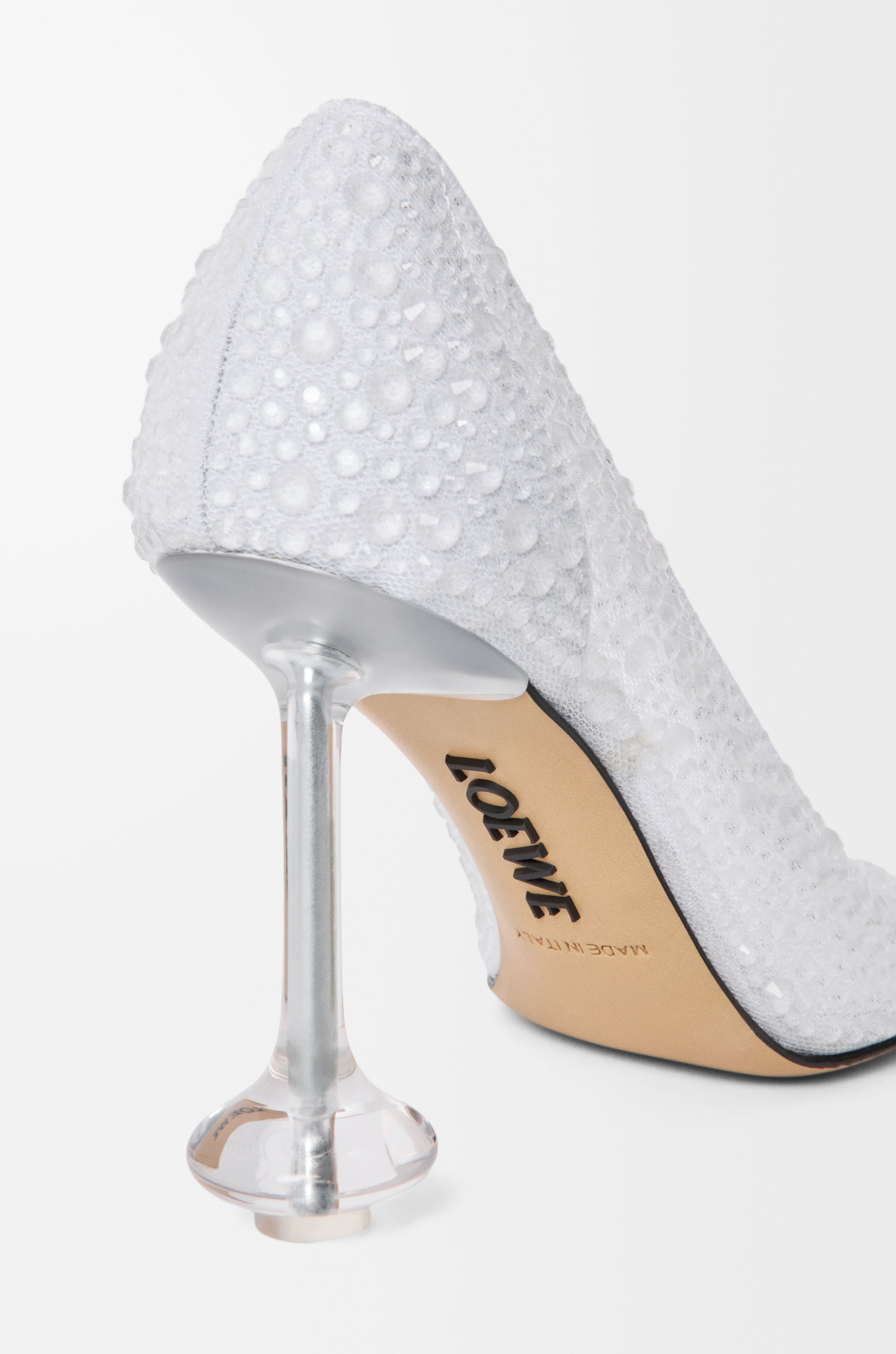 Toy pump in embellished mesh - 5