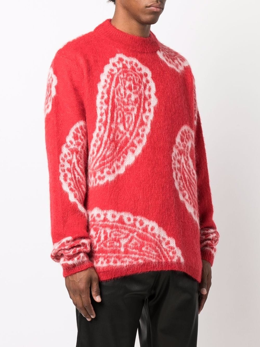 paisley-knit crewneck jumper - 3