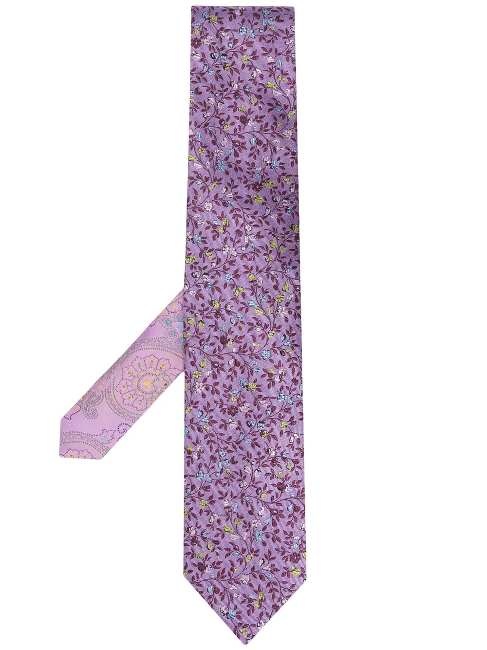 floral silk tie - 1