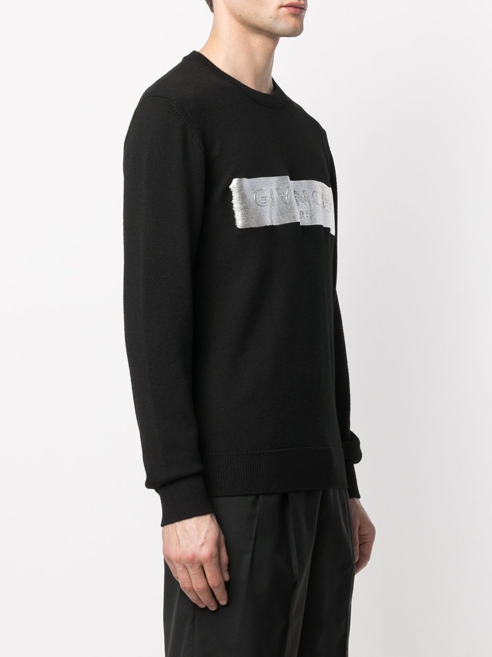 metallic logo-print jumper - 3