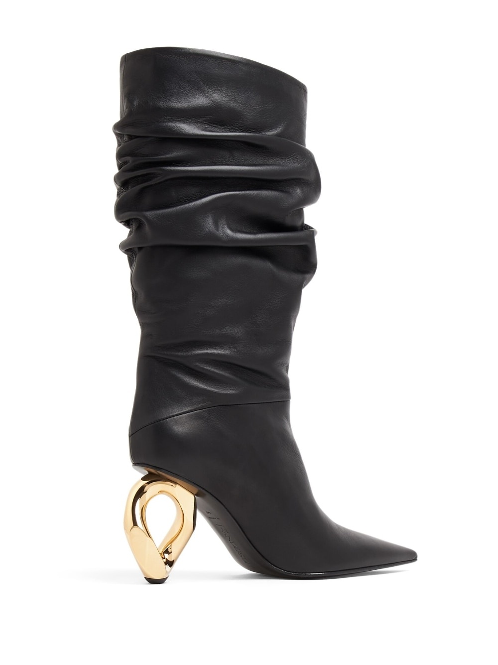 chain-heel ruched boots - 3