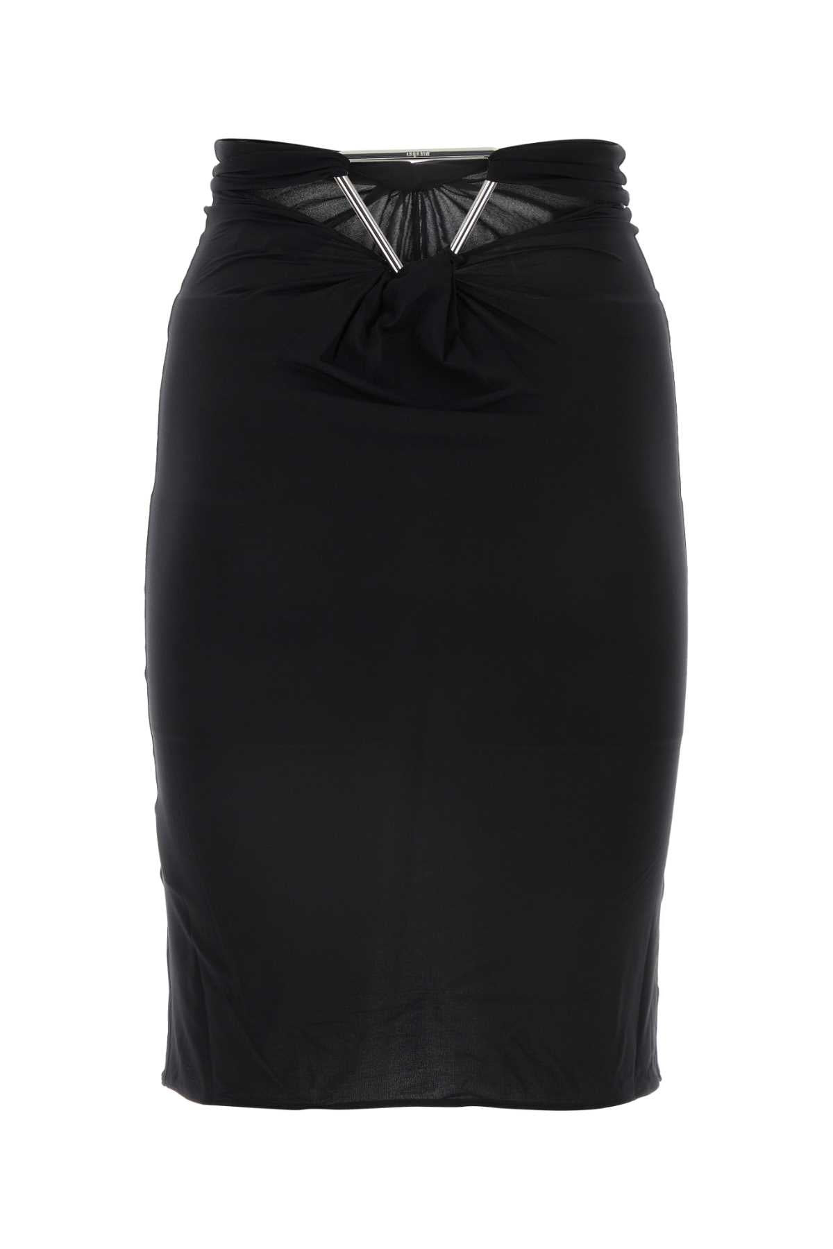Coperni Women Black Stretch Nylon Triangle Skirt - 2