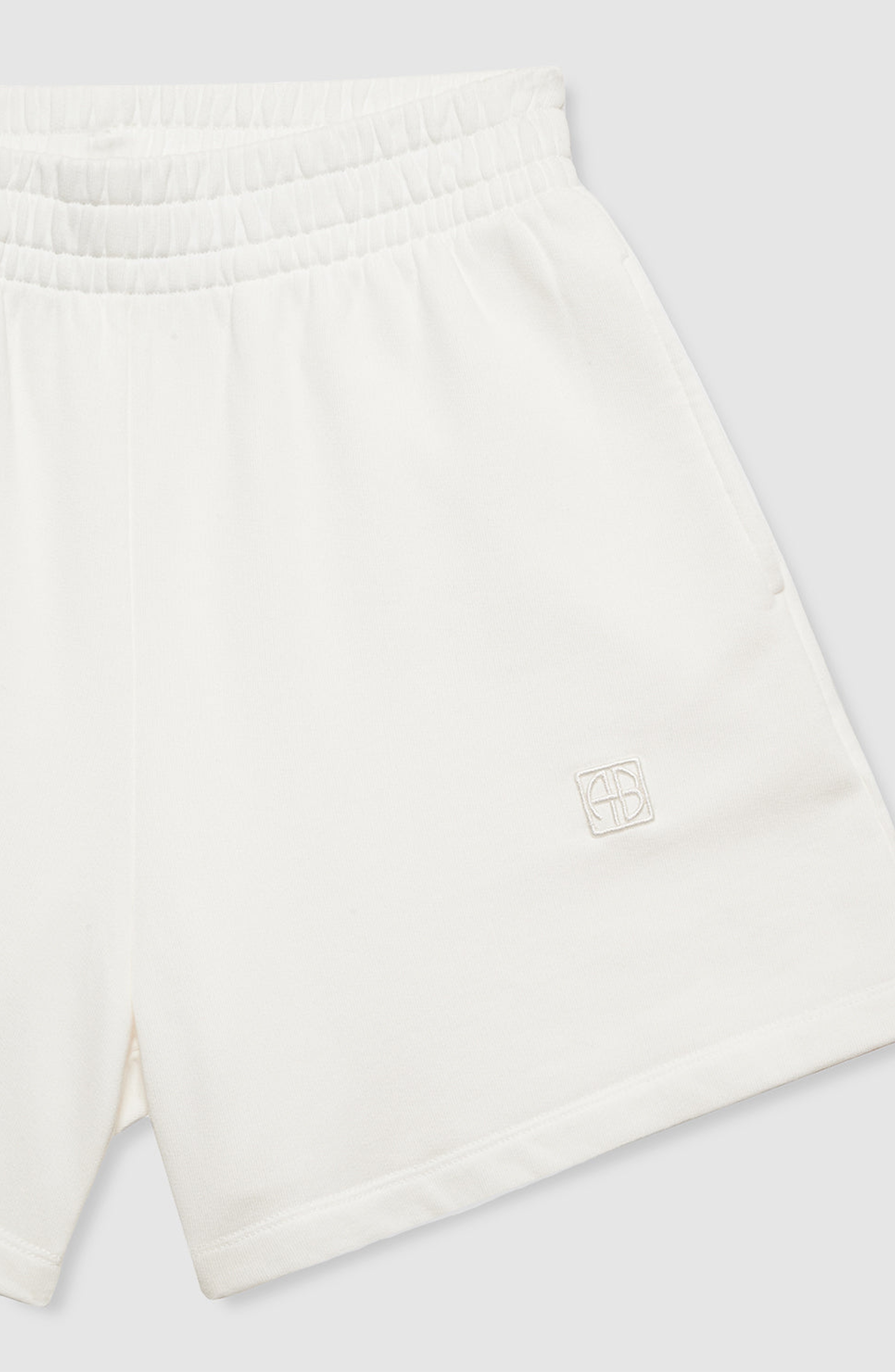 ANINE BING Kam Short Framed Monogram in Off White at Nordstrom - 4