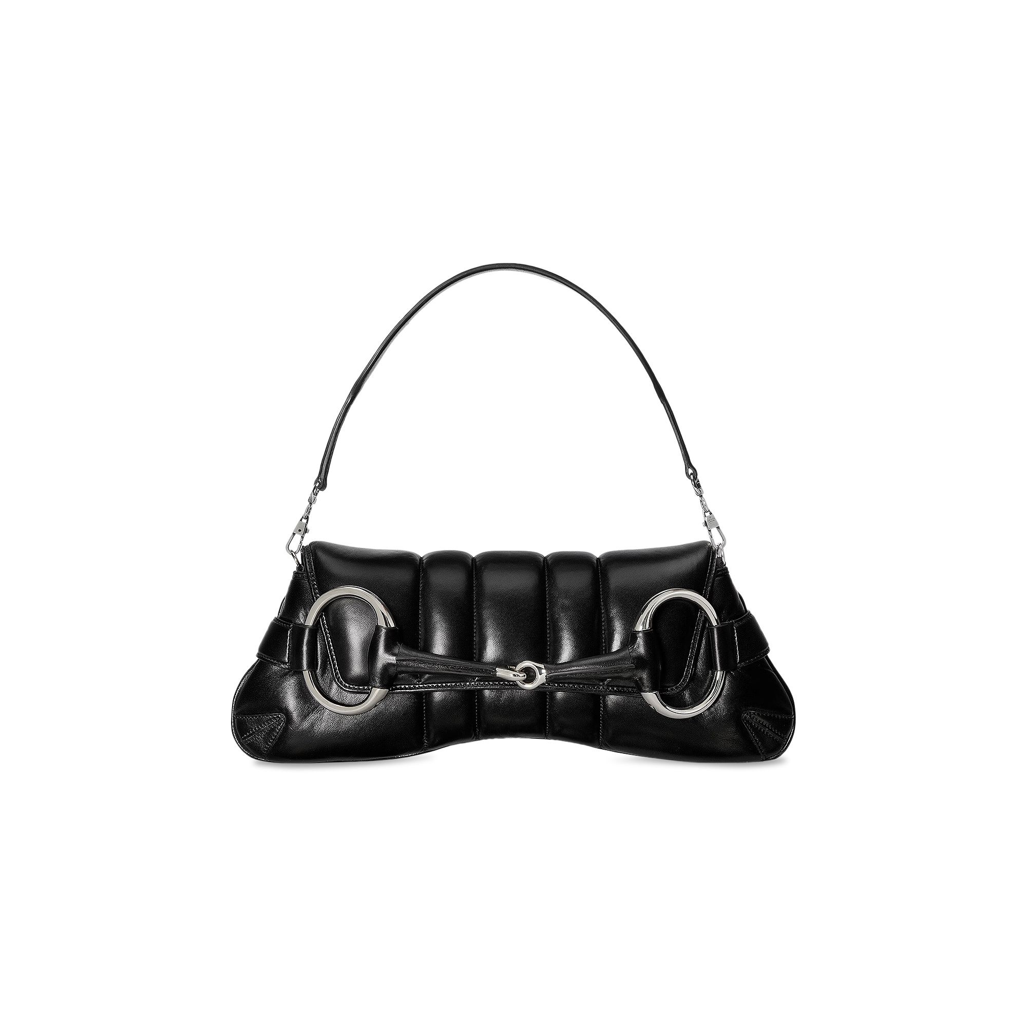 Gucci Horsebit Chain Medium Shoulder Bag 'Black' - 3