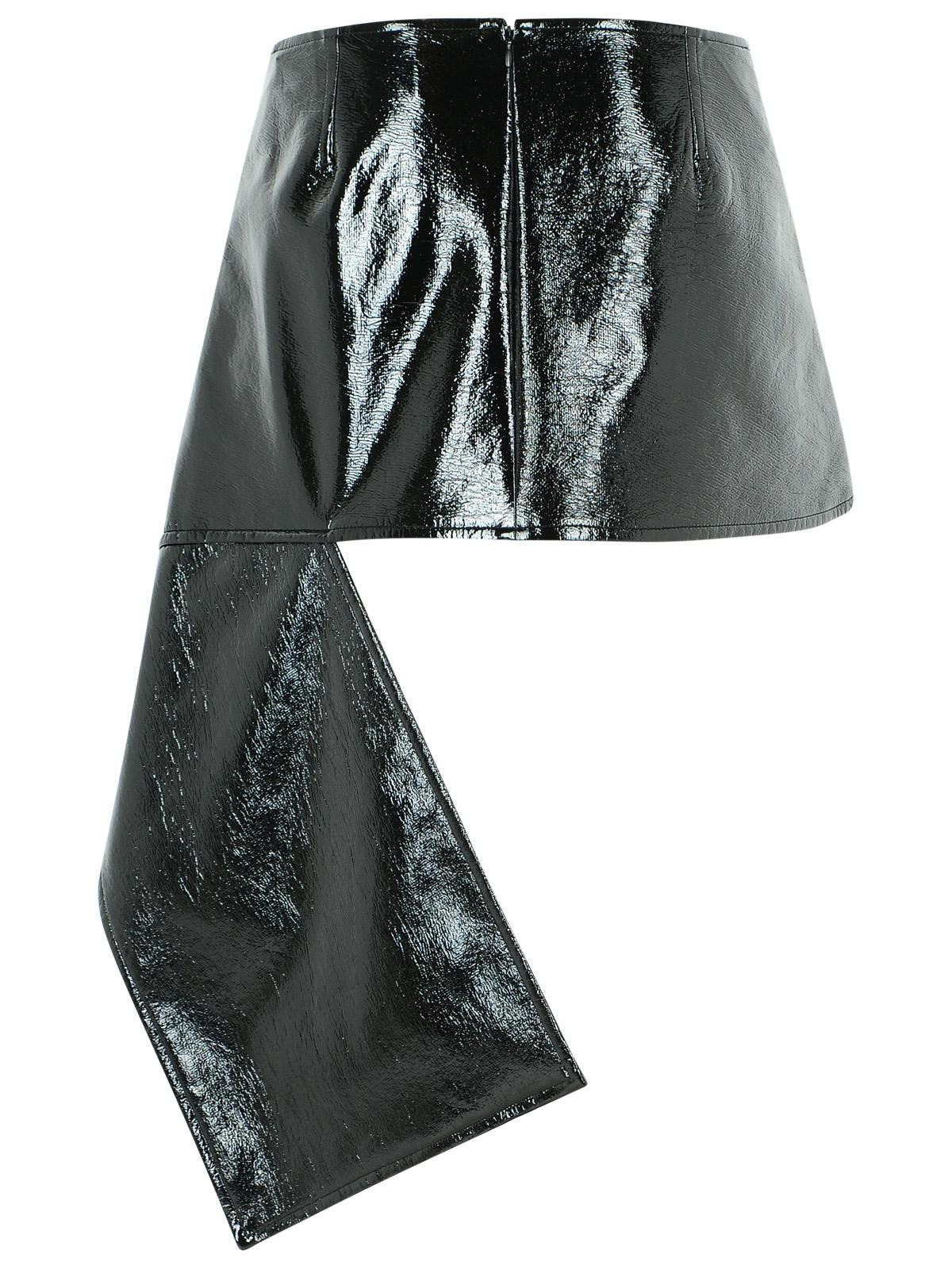 Courreges 'Vinyl' Black Cotton Blend Miniskirt Women - 3
