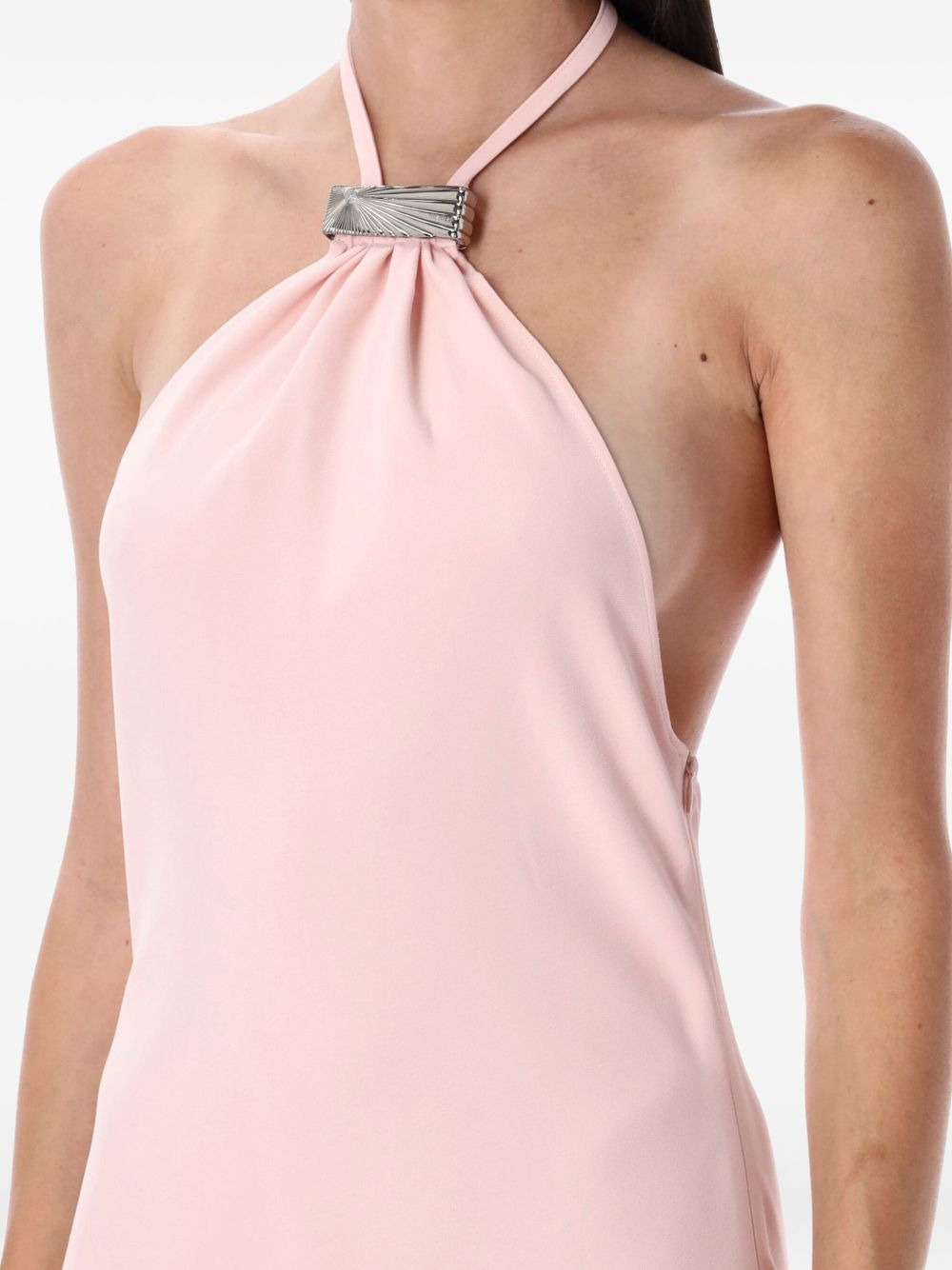 halter-neck clasp maxi dress - 3