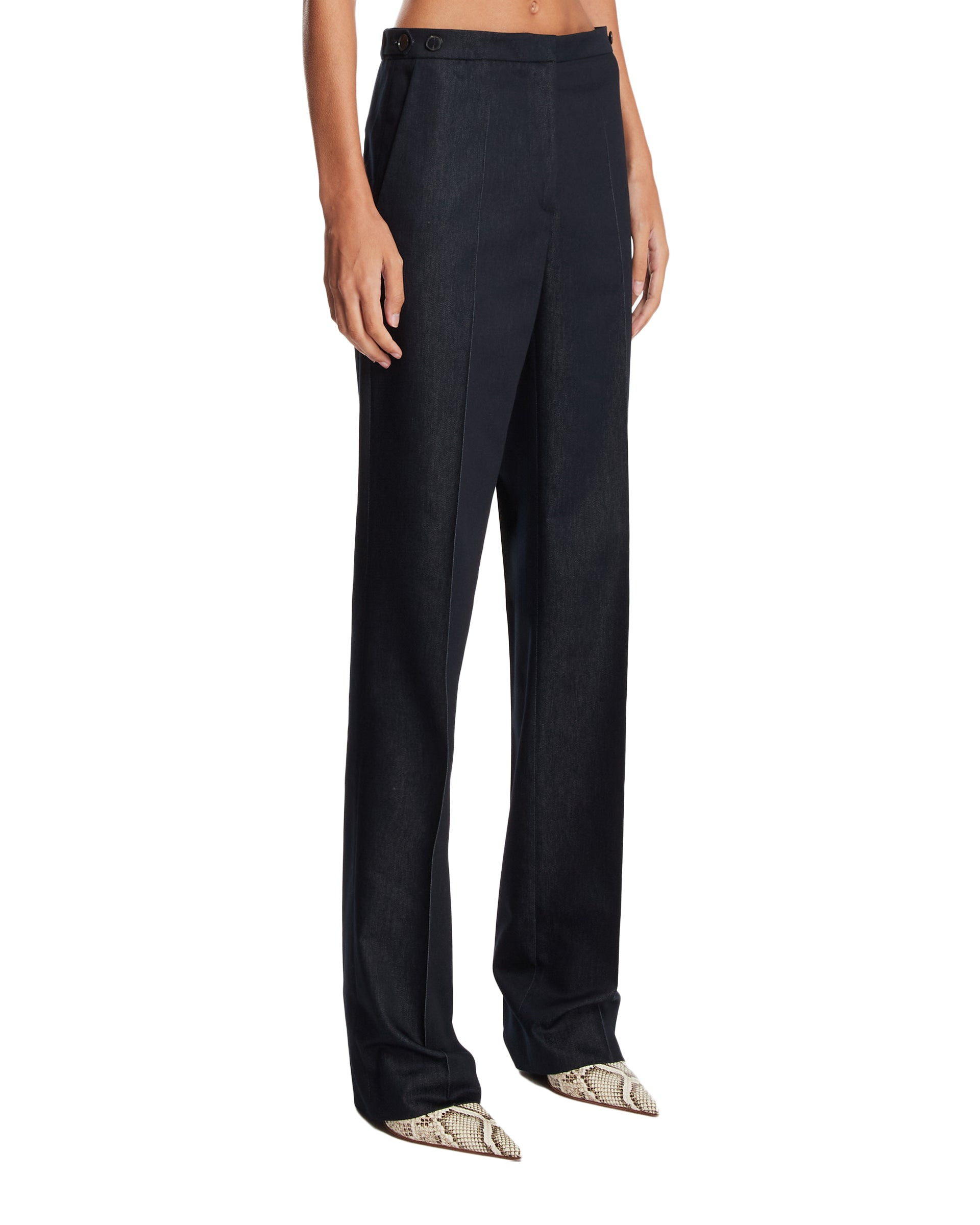 Blue Adjustable Waist Trousers - 4