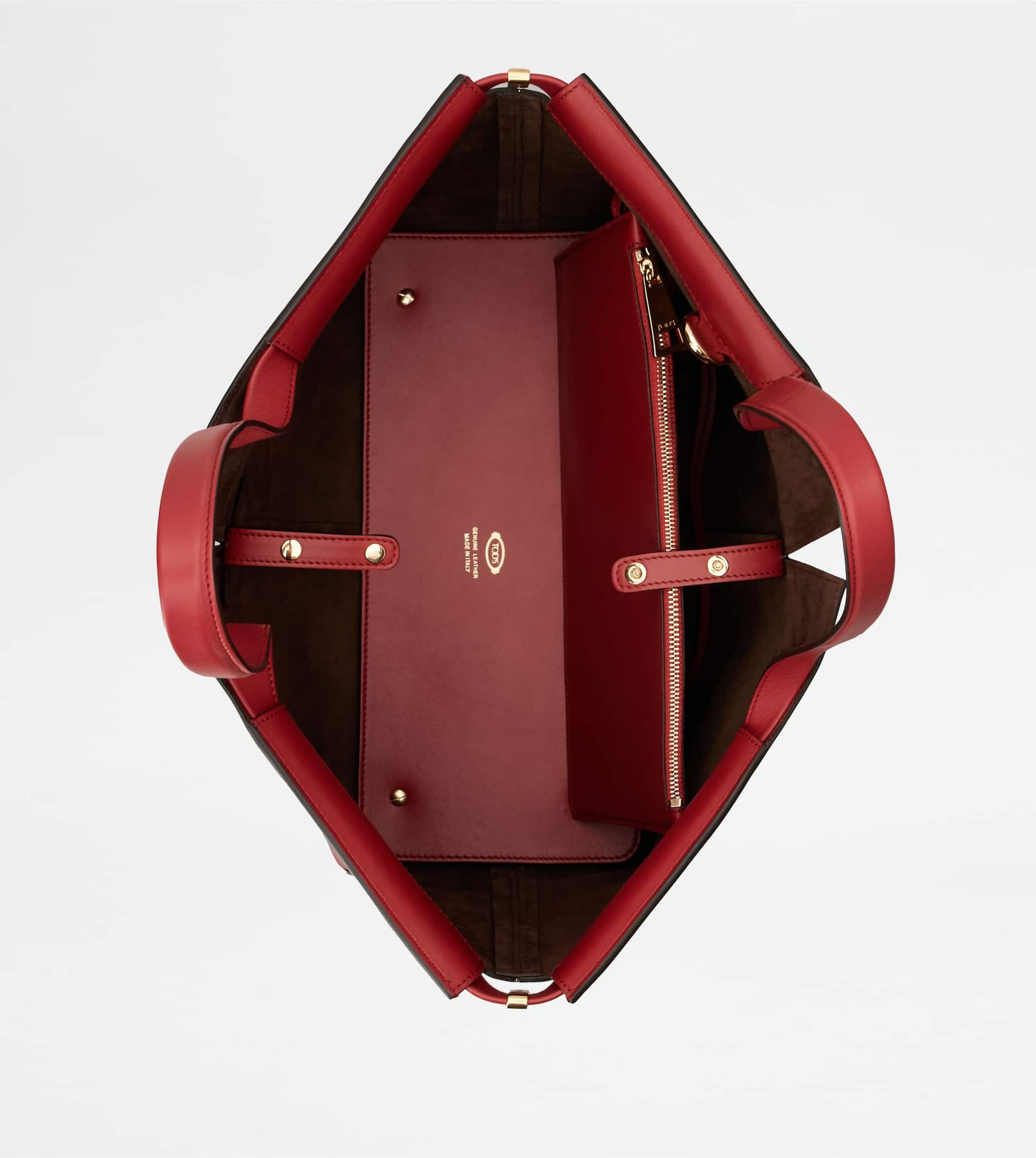 TOD'S DI BAG FOLIO IN LEATHER MEDIUM-SMALL - RED - 5