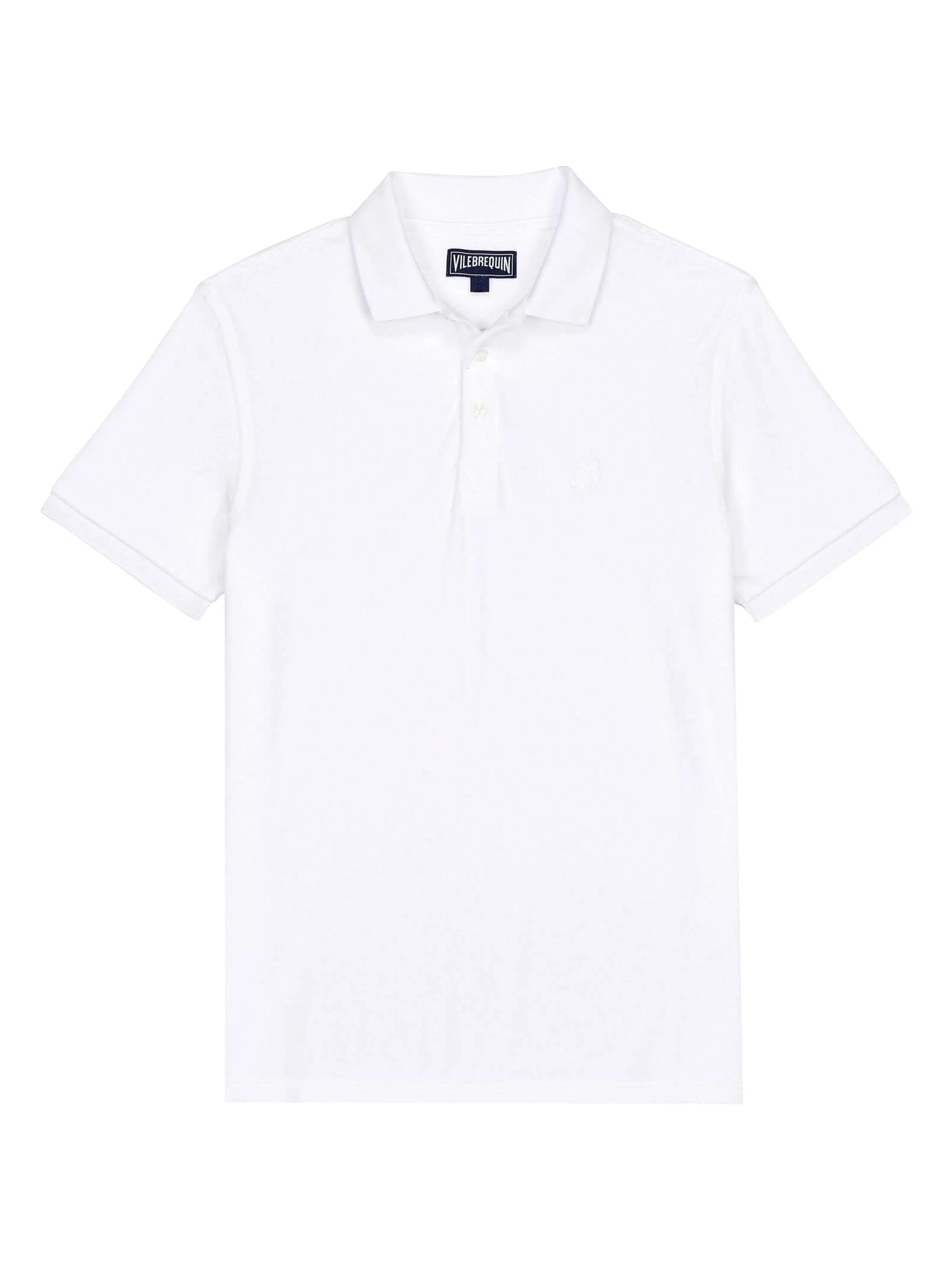 Men's Terry Polo Shirt - White - 1