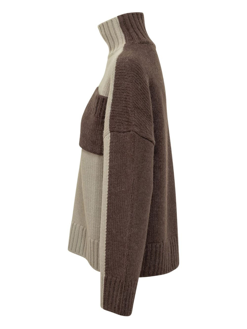 two-tone panelled sweater - 3