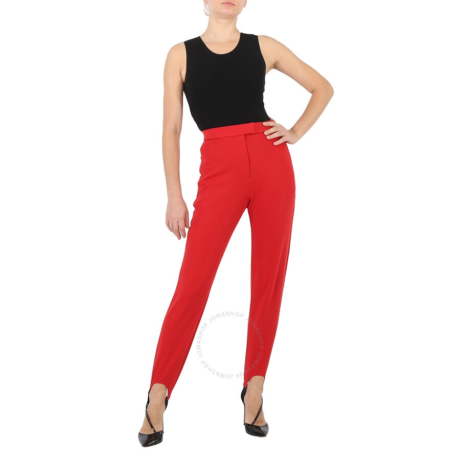 Burberry Ladies High Waisted Jodhpurs In Bright Red - 6