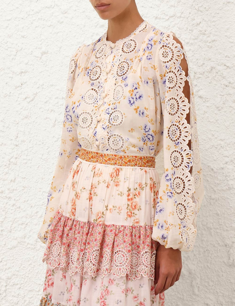 Zimmermann LUCKY EMBROIDERED BLOUSE outlook
