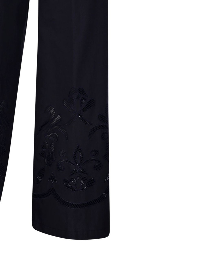 floral-appliqué trousers 4