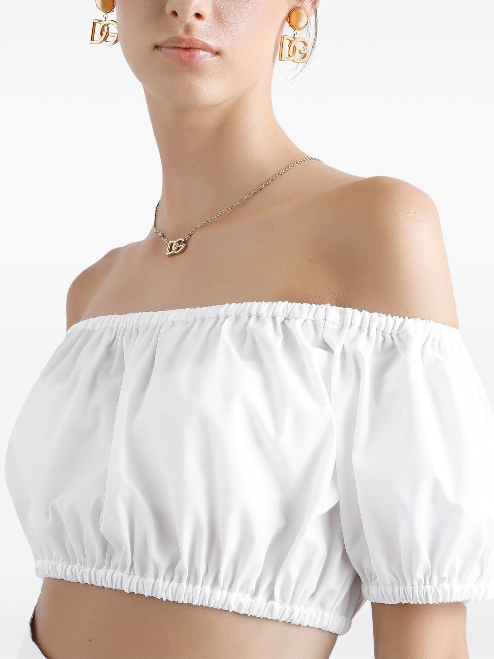 ruched crop top - 5