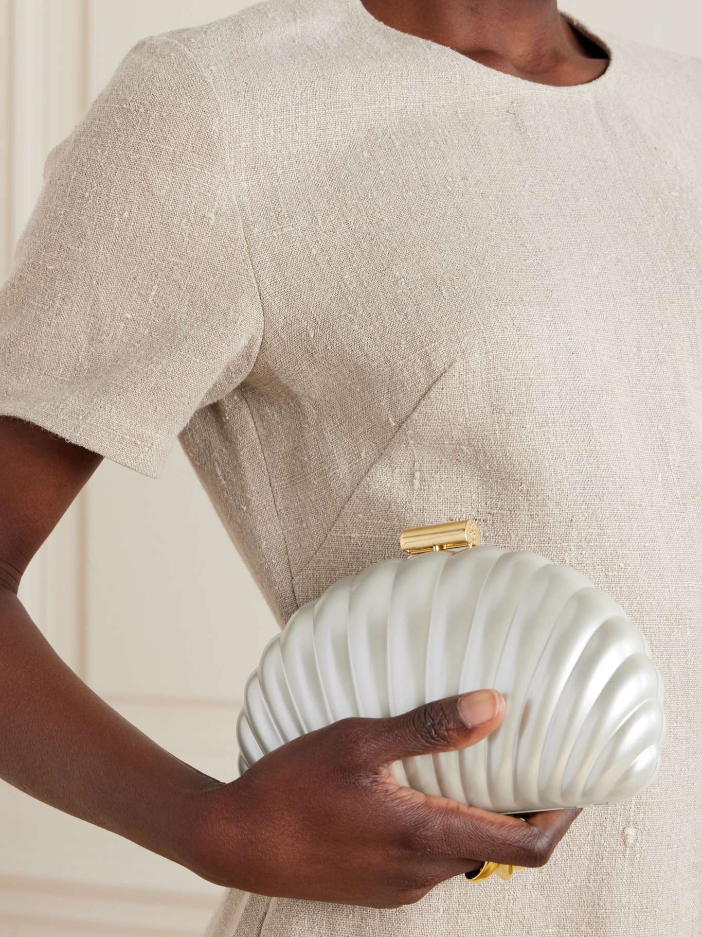 Monet resin clutch Ivory - 6