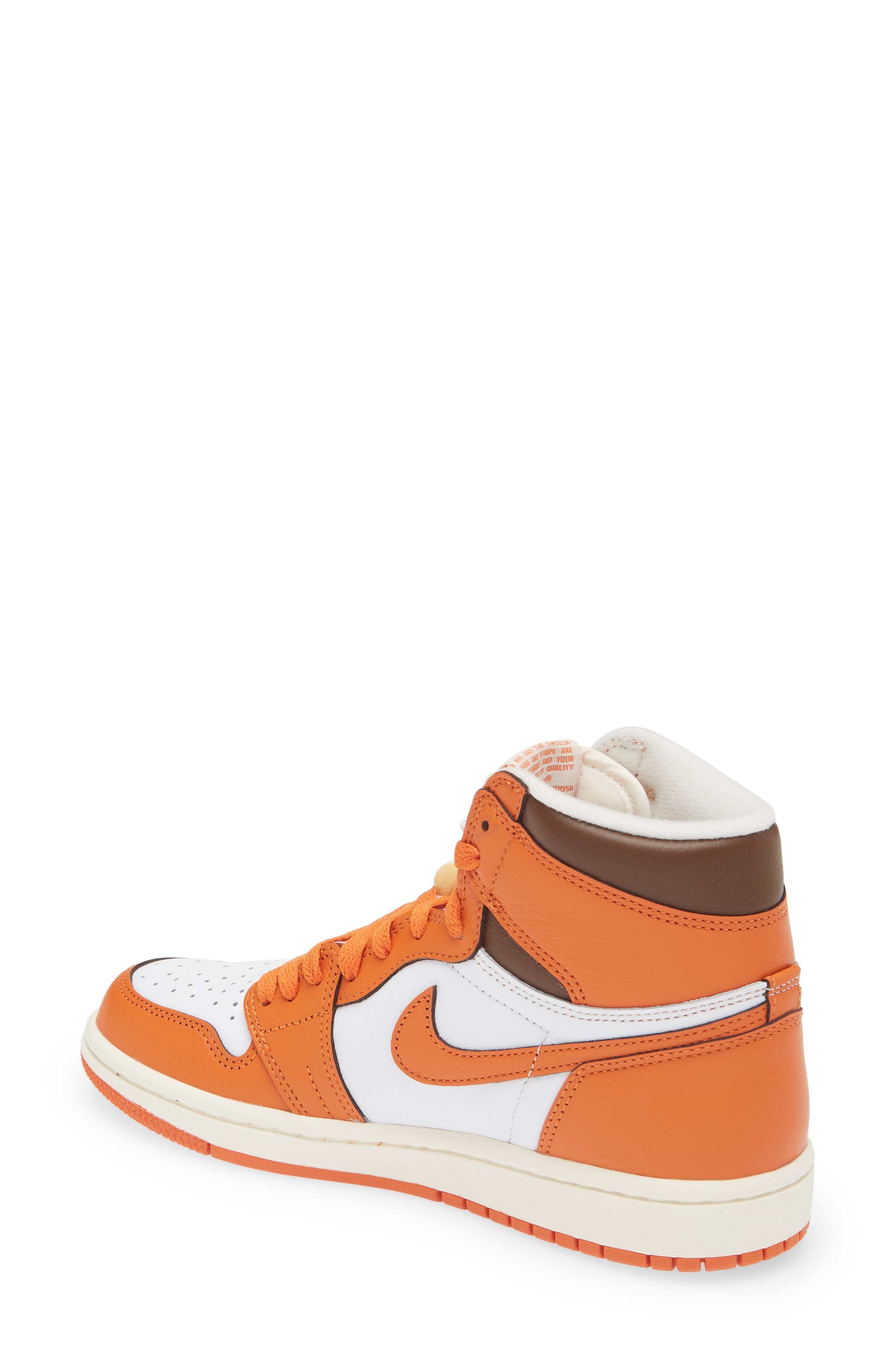 Air Jordan 1 Retro High Basketball Sneaker in White/Starfish/Cacao/Sail at Nordstrom, Size 5.5 - 2