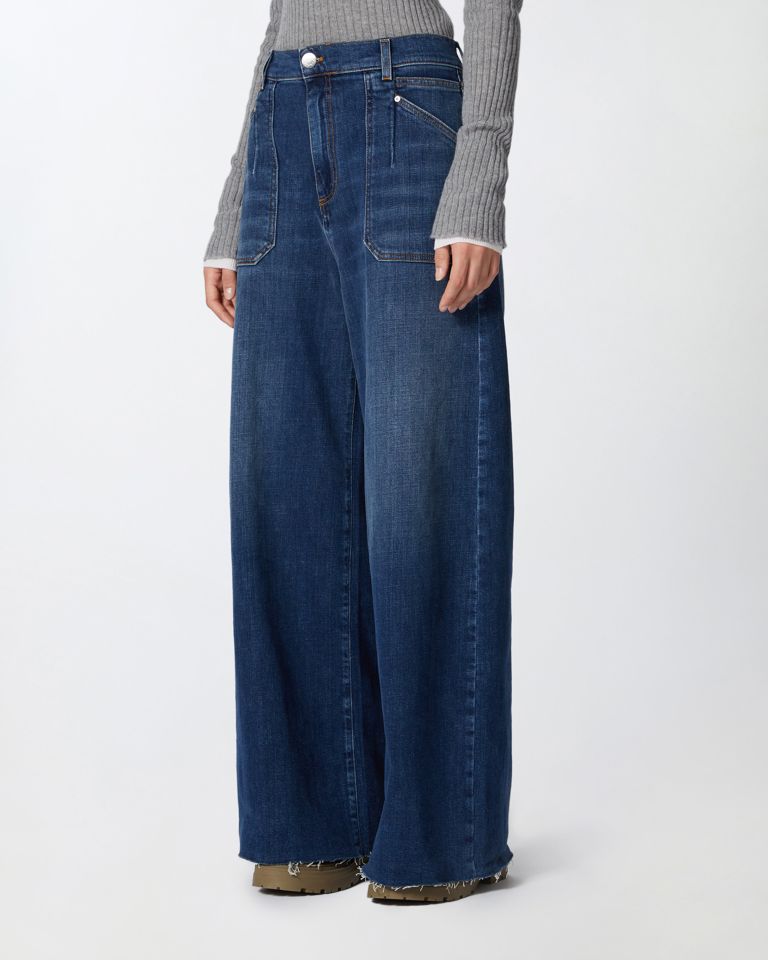 BLUE DENIM BAGGY JEANS - 3