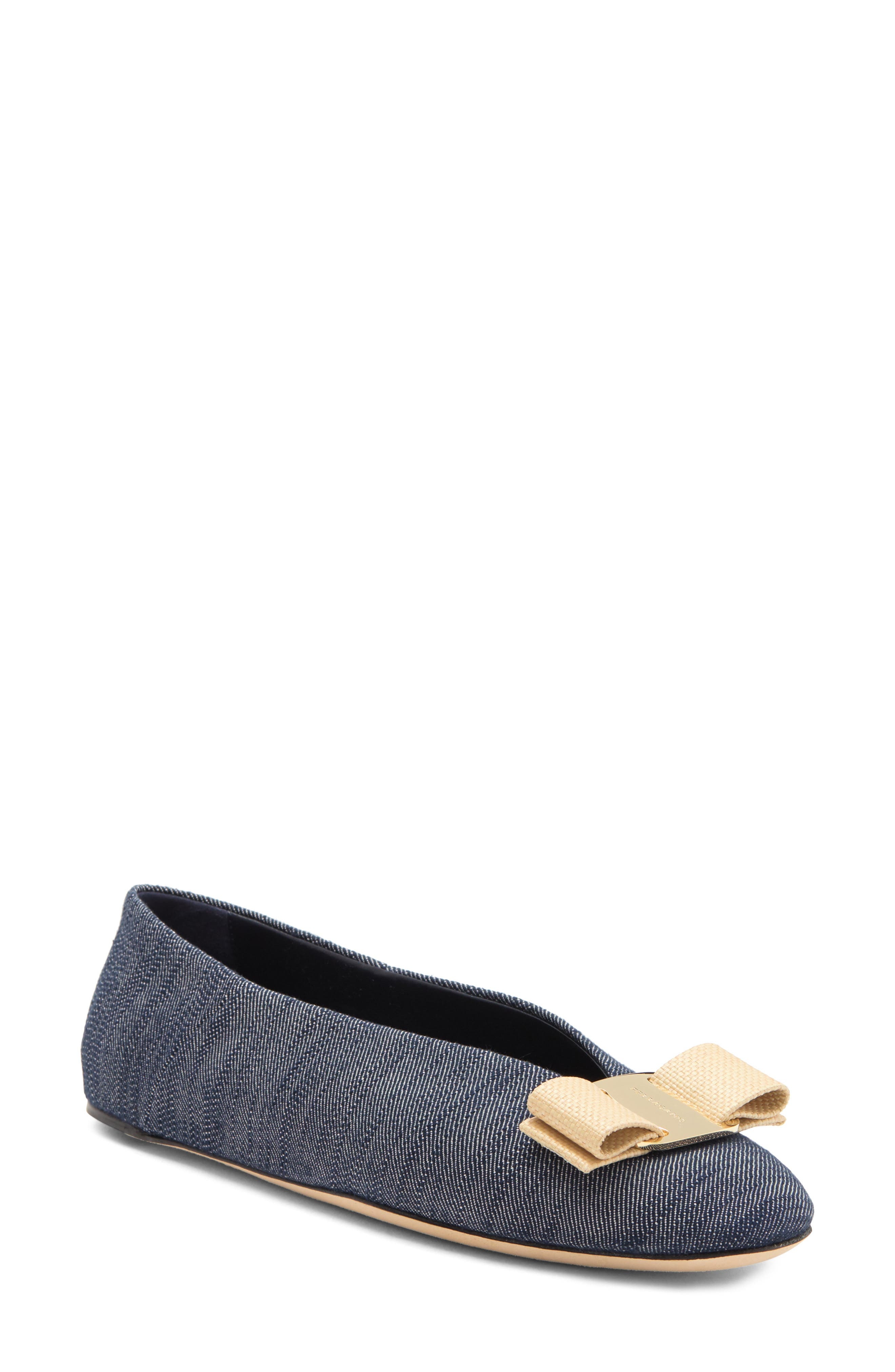 Vanna Bow Denim Ballet Flat - 1