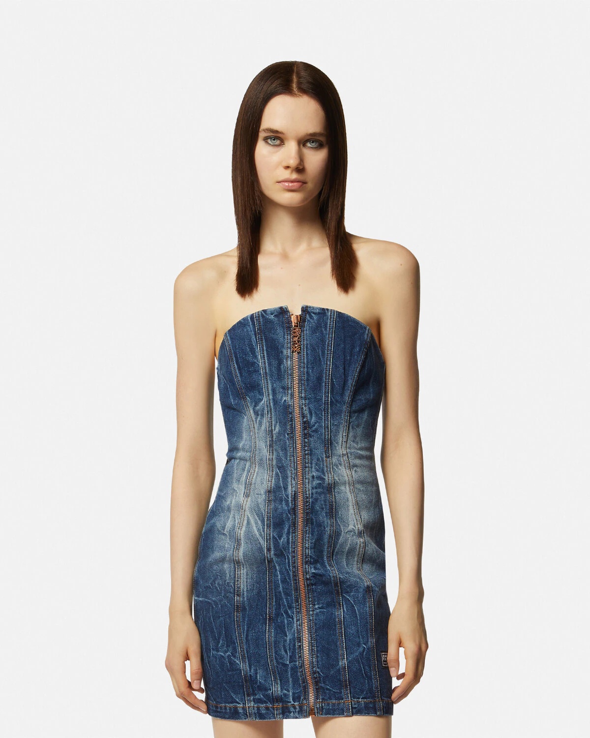 Denim Mini Dress - 4